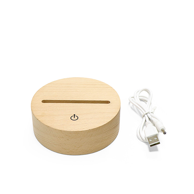 16 Farben RGB AA Batterie angetriebene Holz -LED -Basis mit Fernbedienung