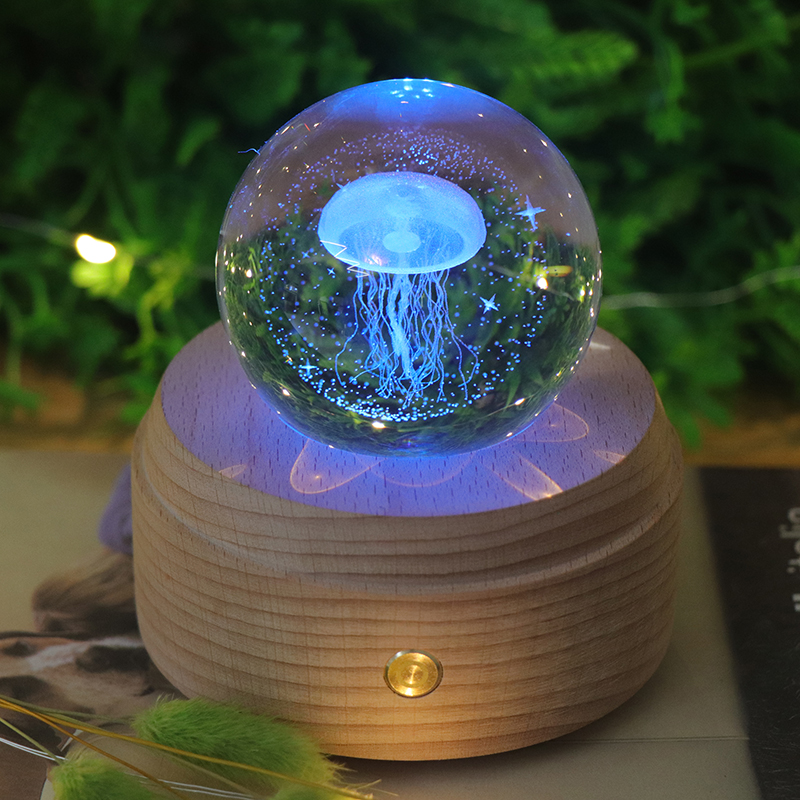 RGB Crystal Ball Night Light mit Musikbox
