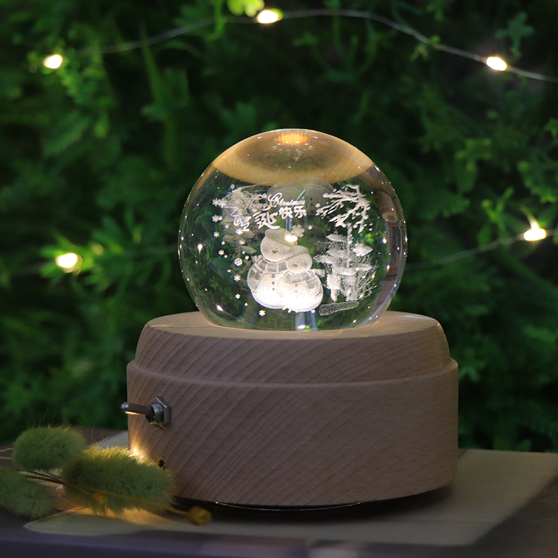 Weihnachtsgeschenklampe 3d Kristall Nachtlicht für Schlafzimmer