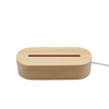 7 Farbe RGB Oval Holz LED -Basis Nachtlicht mit USB -Dimmerschalter