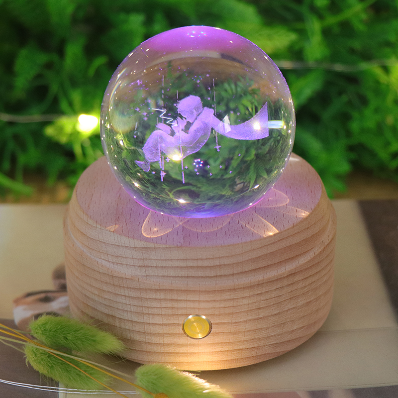 RGB Crystal Ball Night Light mit Musikbox
