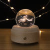 Dimmbare 3D -Kristall -Nacht -Lampe mit Musikbox