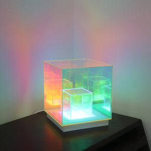 USB Cube 3D Acryllampe Buntes LED -Raum Nachtlicht für Schlafzimmer 