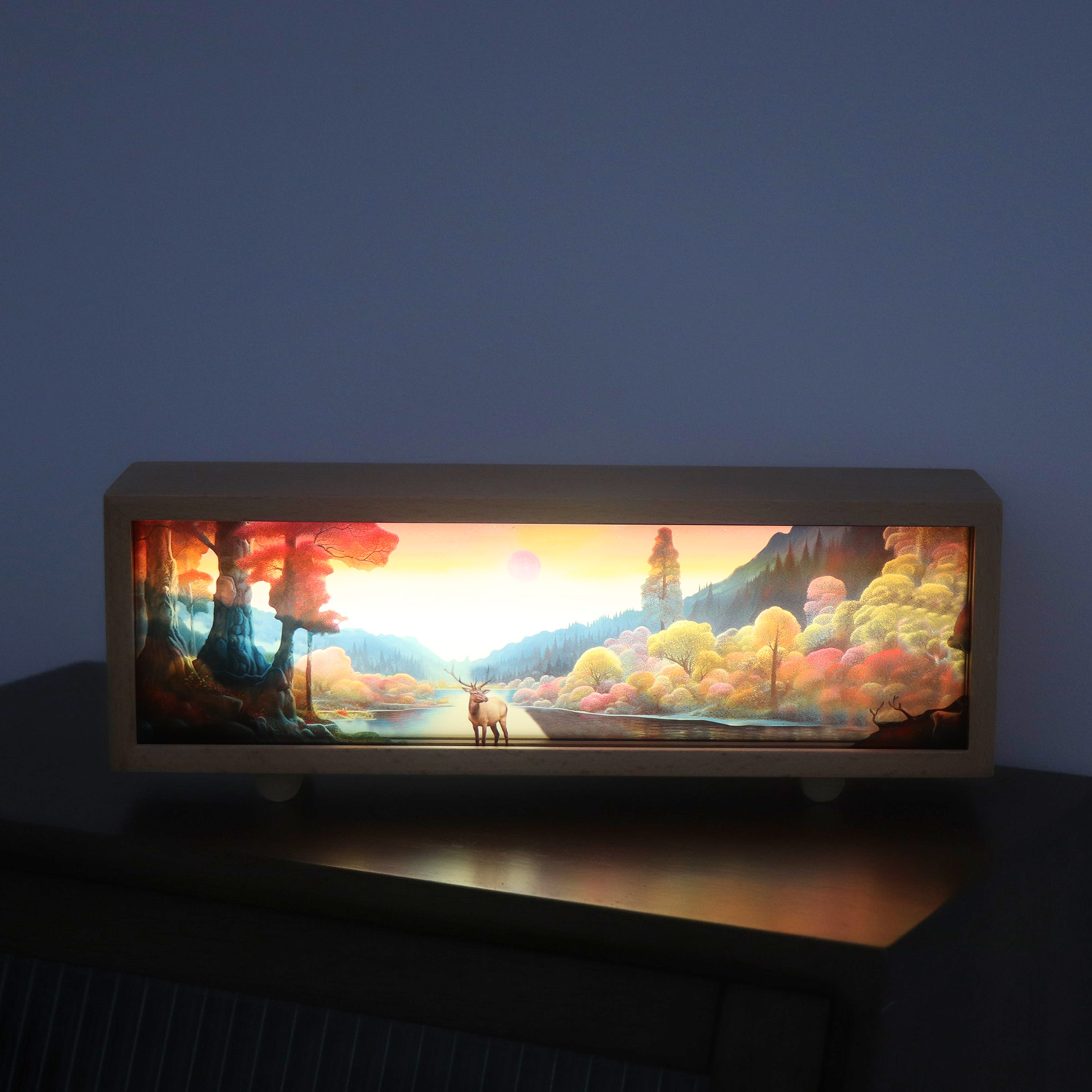 Benutzerdefinierte Design wiederaufladbare Nachtlampen -Acryl -Lichtkasten mit Touch Switch