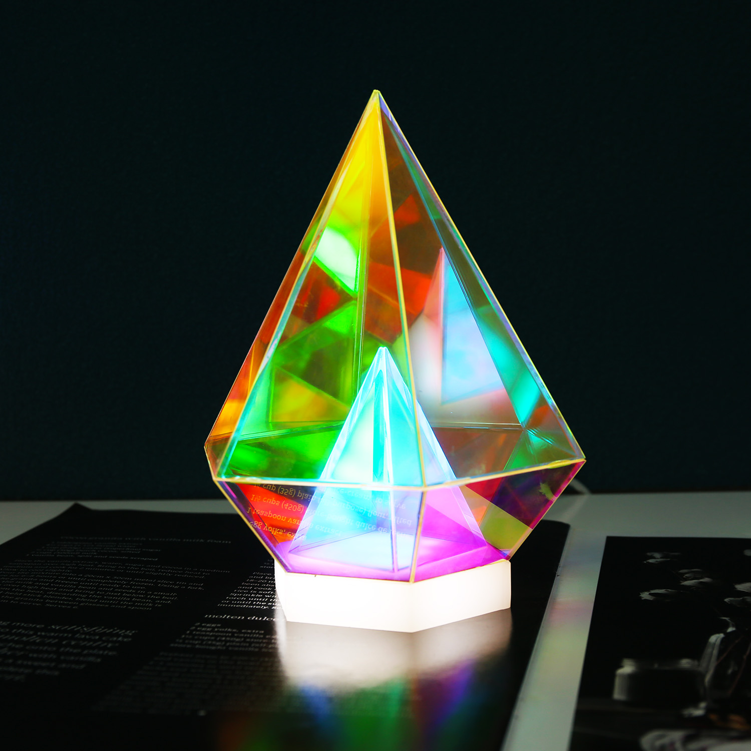 USB Cube 3D Acryllampe Buntes LED -Raum Nachtlicht für Schlafzimmer 