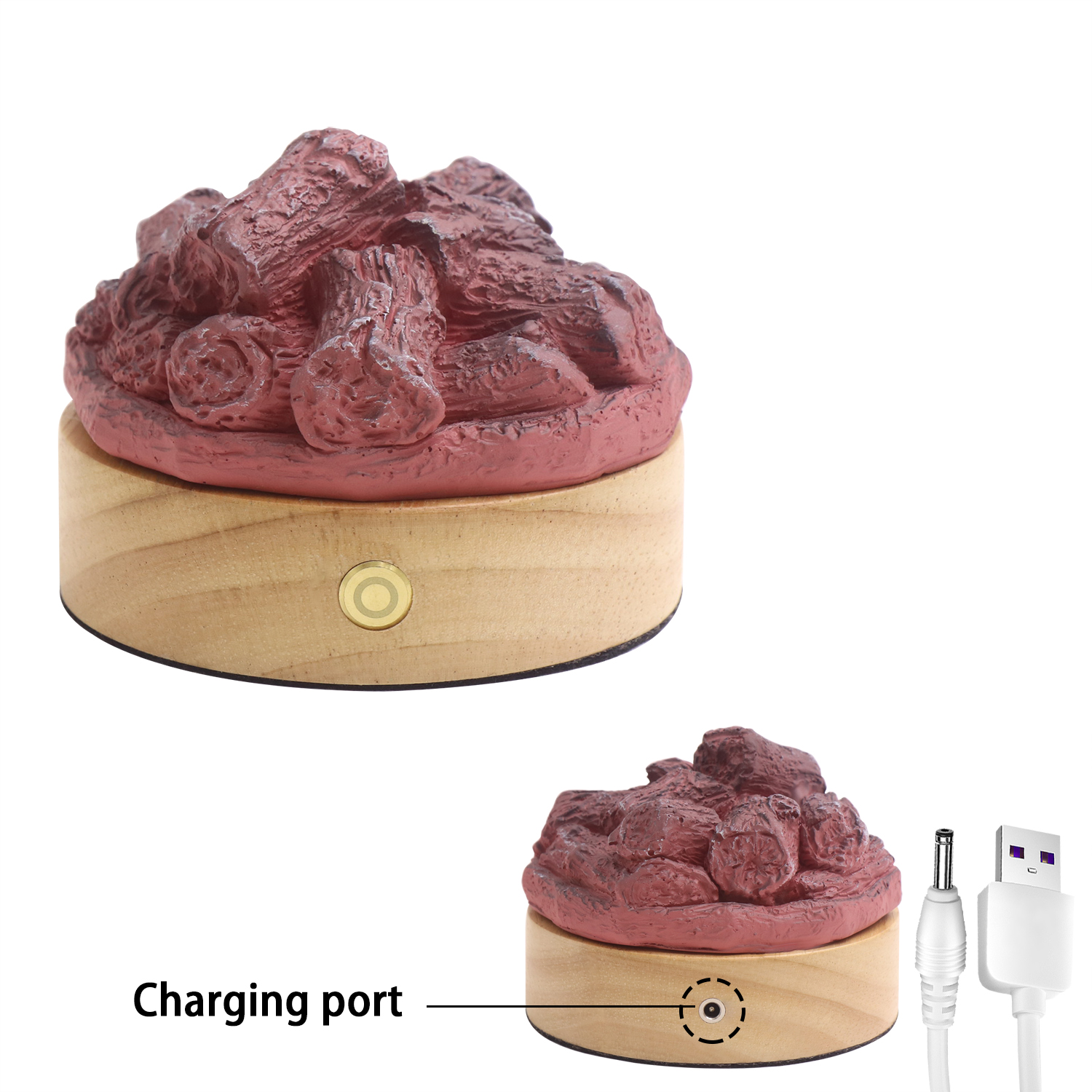 Weißes Geräuschflamme LED -Nachtlicht LED