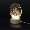 Kreatives Geschenk Cutomized Design Castle Acryl in der Schreibtischlampe geschnitzt