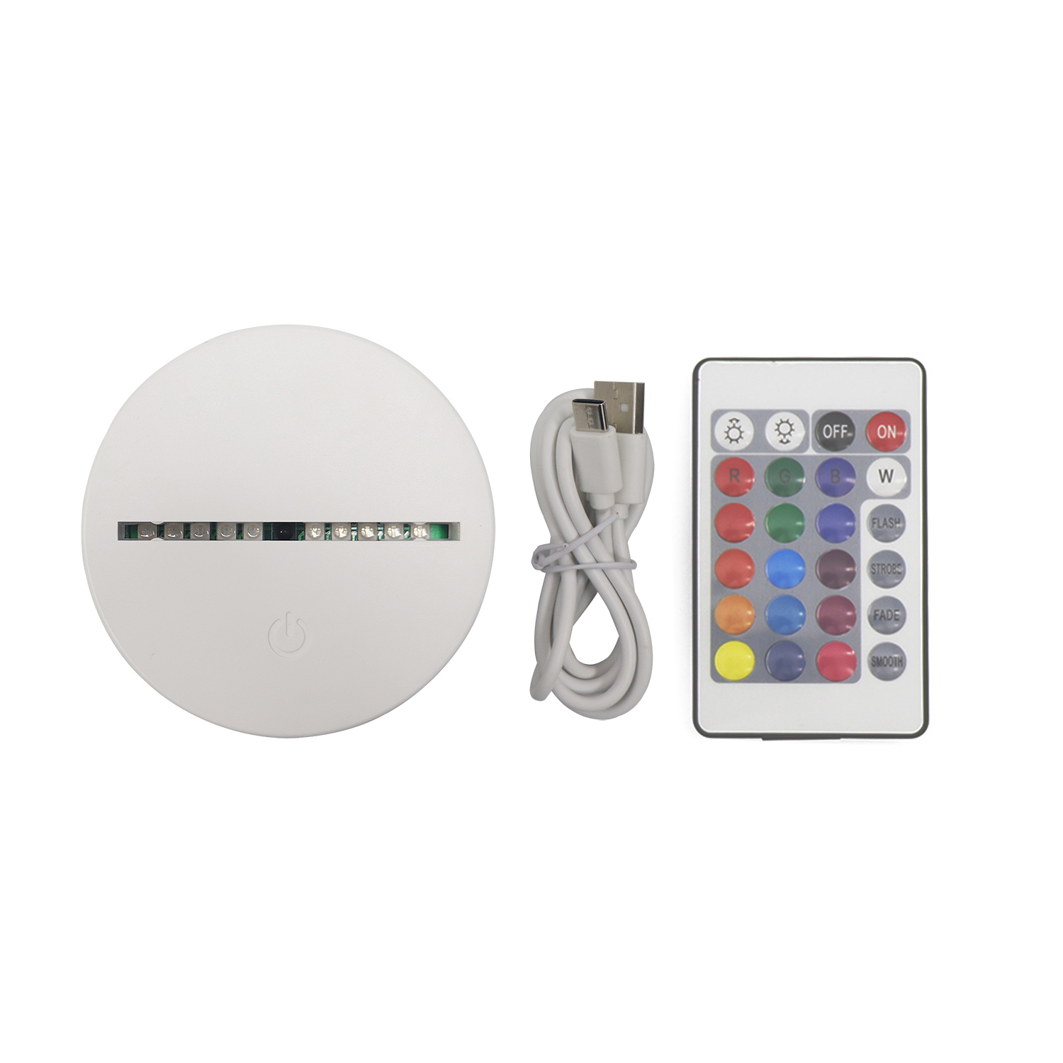 Weißer runde ABS RGB Acryl -LED -Lichtbasis