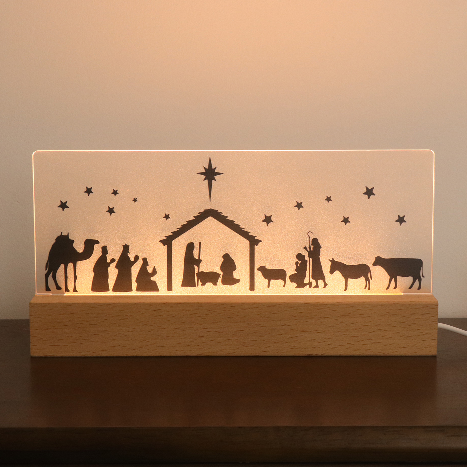 Weihnachten Nachtlampje Jesus Acryl UV Nachtlichtlampe