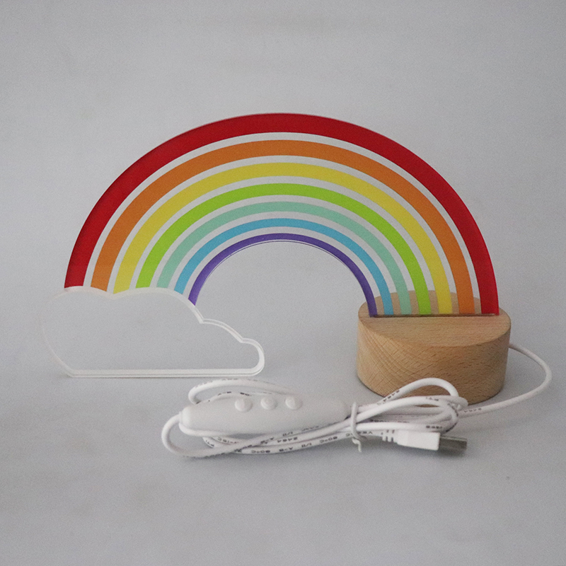 Regenbogen LED -Schreibtisch Lampe Nachtlicht für kleine Mädchenzimmer