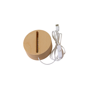 USB -Holz -LED -Nachtlampenbasis für Acryl