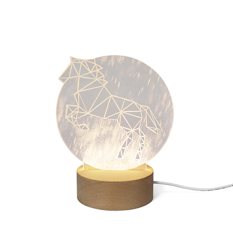 Einhorn Acrylleitung Kindergarten Nachtlicht Nachtlamptisch für Schlafzimmer