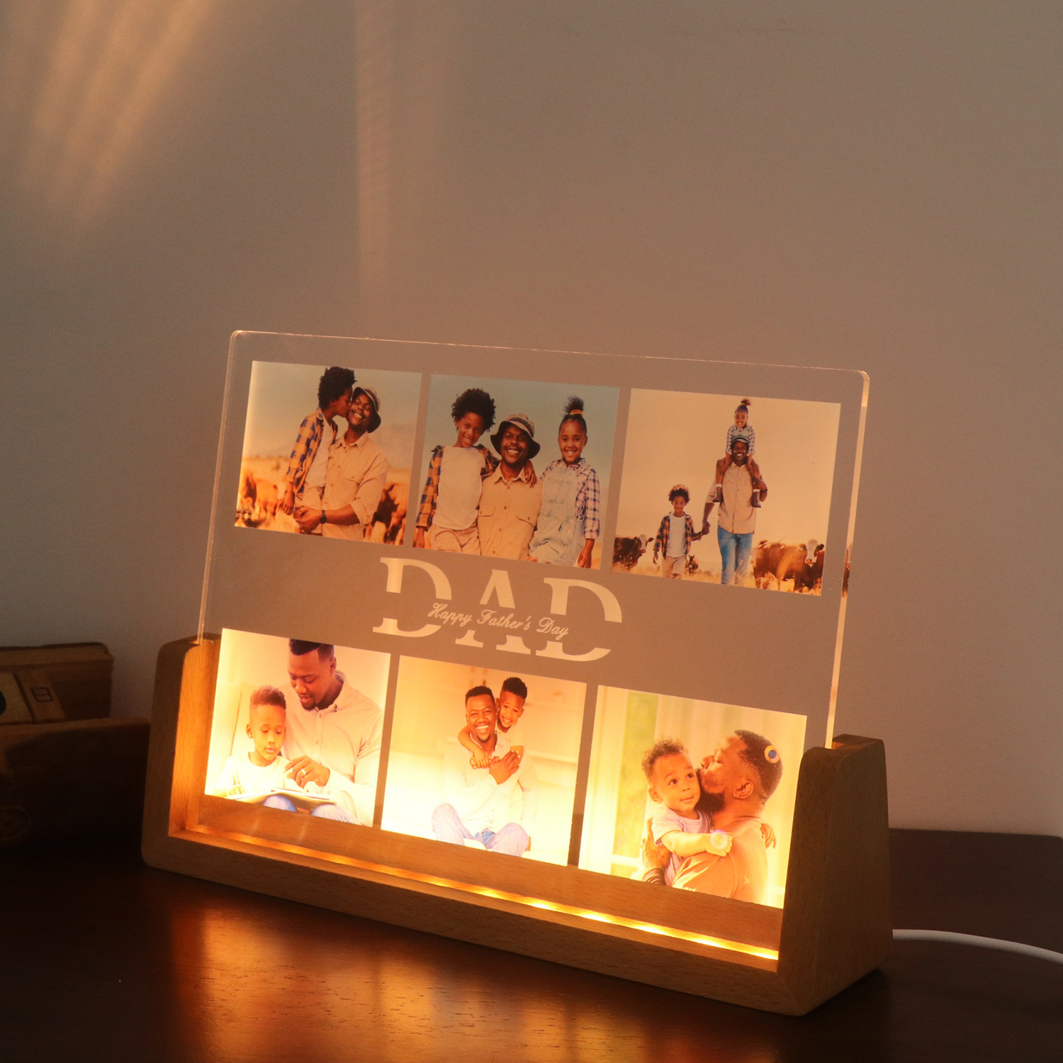 Customized Photo u form Acryl -LED -Fotorahmen Licht