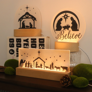 Weihnachten Nachtlampje Jesus Acryl UV Nachtlichtlampe