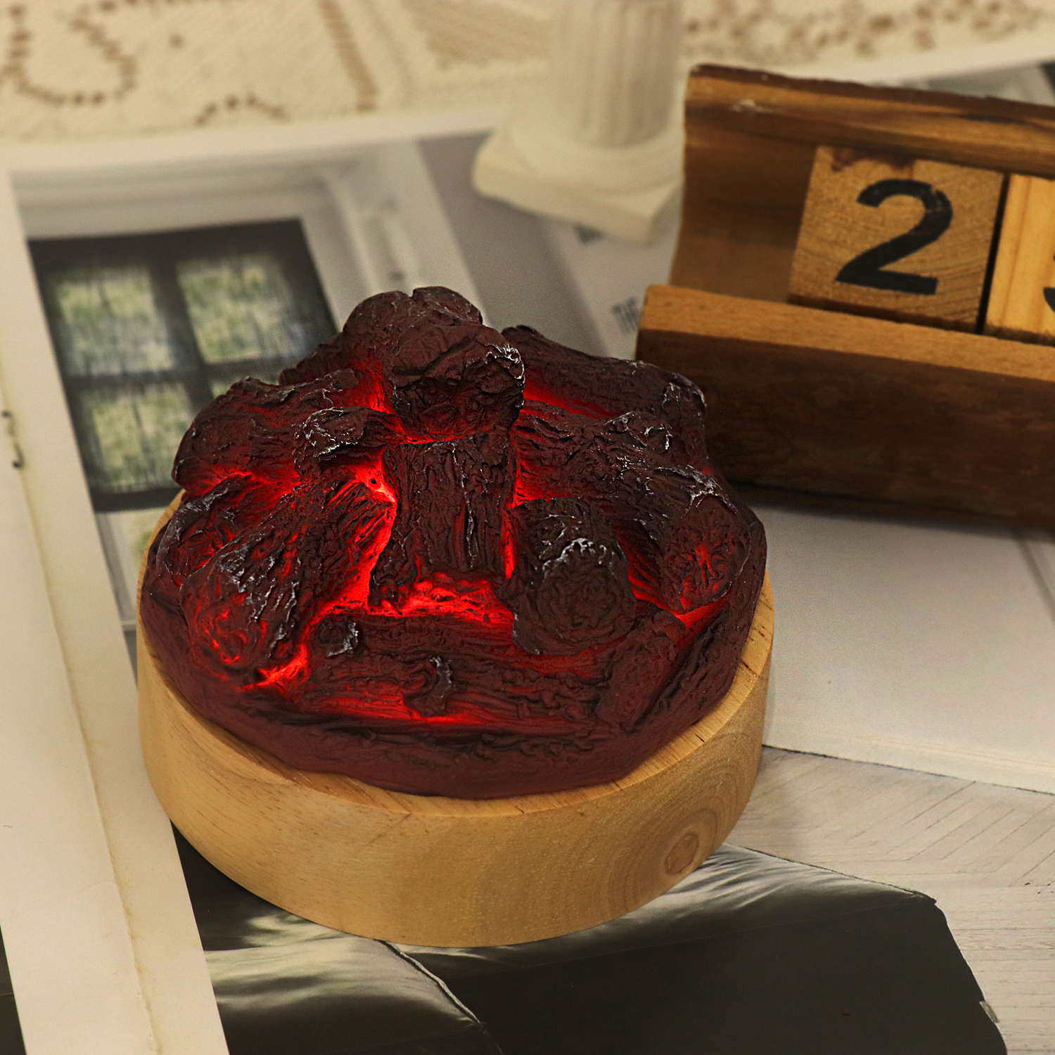 Weißes Geräuschflamme LED -Nachtlicht LED