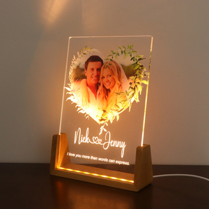 Acrylnachtlicht U-förmige Halterung Custom Photo Frame Light
