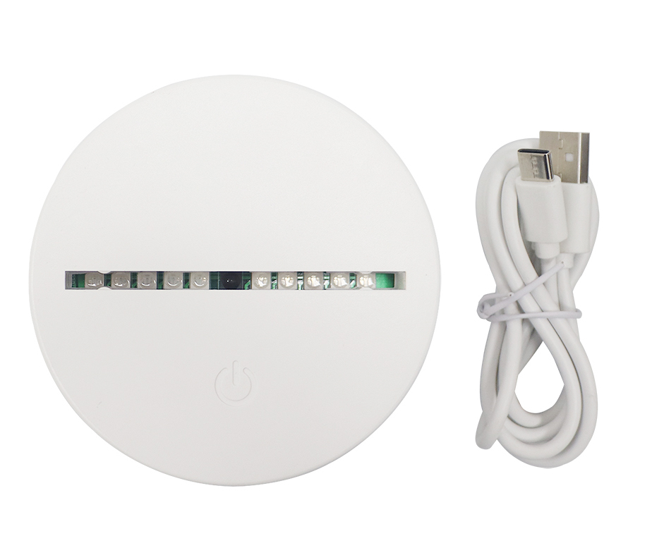 Weißer runde ABS RGB Acryl -LED -Lichtbasis