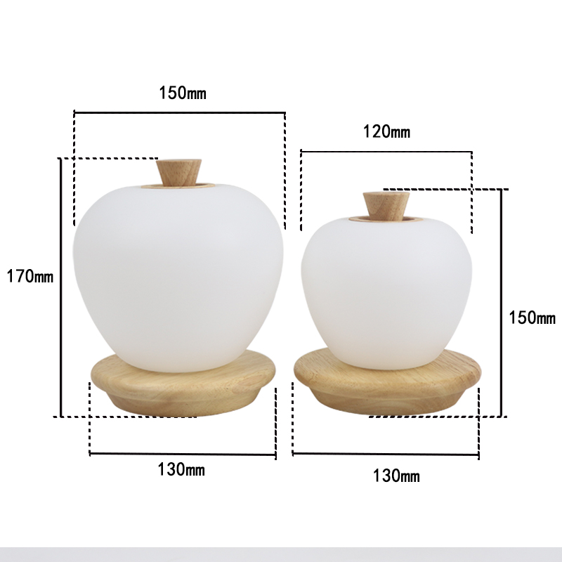 Wiederaufladbare Apfelform -Nachttischlampe