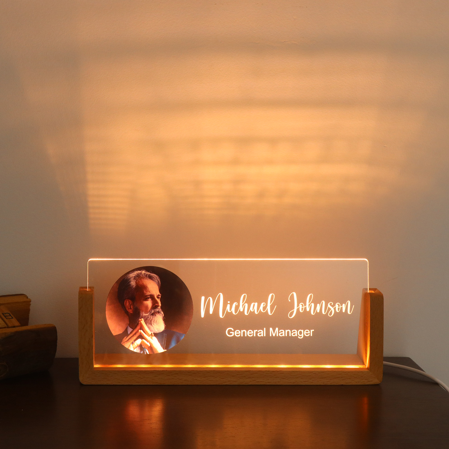 Acrylnachtlicht U-förmige Halterung Custom Photo Frame Light